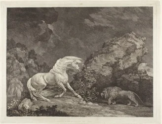 A Horse Frightened by a Lion