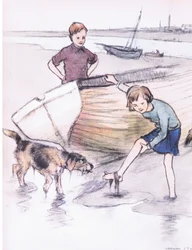 Vicky and Bill with Rosie, from Mudlarks published by Collins