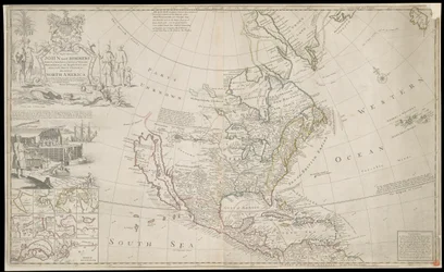 Map of North America, c. 1720