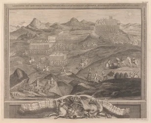 The Battle-Array of Carberry-hill Near Edinburgh with the Surrender of Mary Queen of Scots to the Confederate Lords of Scotland, and the Escape of Earl Bothwell, 1567