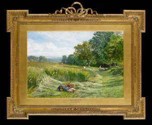 Hay Time near Leith Hill, Dorking, Surrey, 1860