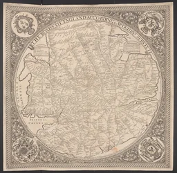 Map of Postroads in the vicinity of London