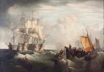 Getting up anchor at Spithead