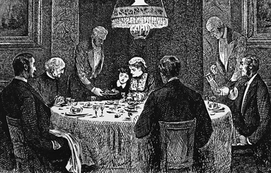 An Upper Class Family at the Table