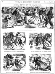 General Adoption of the Rolling Skate. George du Maurier Cartoons from Punch