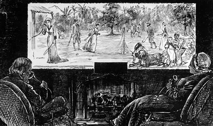 George du Maurier Depicting His Vision of the Application of Edison