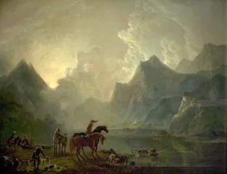 Llanberis Lake and Dolbadarn Castle, North Wales, 1777