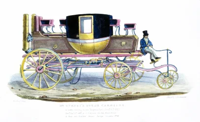 Mr. Gurneys Steam Carriage as Seen Running in Regents Park, 6th November 1827
