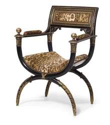 A Directory Curule Armchair, c.1795