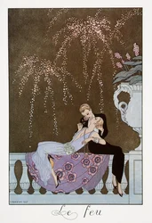 Le Feu, lithograph from Falbalas et Fanfreluches, Almanach des Modes Presentes, Passees et Futures
