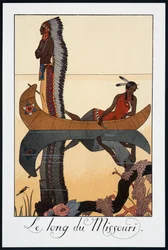 Le long du Missouri, lithograph from Falbalas et Fanfreluches, Almanach des Modes Presentes, Passees et Futures, France, 20th century