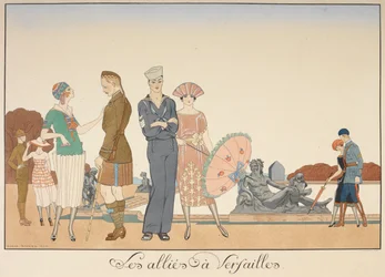 Various representations of soldiers of the allies
