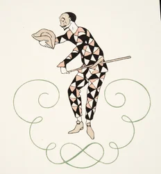 Pierrot from Personages de Comedie, pub. 1922