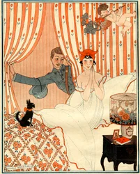 The Unplanned Return... Or the Alarm Clock - Illustration from La Vie Parisienne