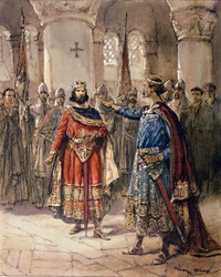 Hugues I Capet (941-996), King of France and Adalbert de Perigord, from 