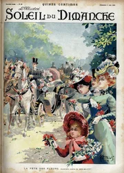 Flower party. From a watercolour by Geo Blott. Engraving in Le sun-du-dimanche, June 11