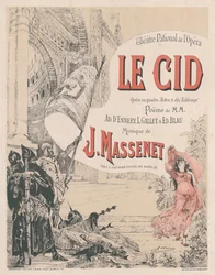 Poster for the premiere of the Opera Le Cid by Jules Massenet