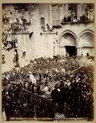 Ceremony of the washing of feet, Church of the Holy Sepulchre, Jerusalem