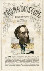 Jules Francois Camille Ferry (1832-1893) - illustration from "Le Trombinoscope", a satirical political periodical by Leon-Charles Bienvenu, known as Touchatout monography N. 26, Paris