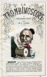 Felix Dupanloup (1802-1878) - illustration from "Le Trombinoscope", a satirical political periodical by Leon-Charles Bienvenu, known as Touchatout monography N. 21, Paris