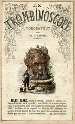 Jules Favre (1809-1880) illustration from "Le Trombinoscope", a satirical political periodical by Leon-Charles Bienvenu, known as Touchatout monography N. 1, Paris