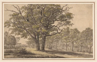 Landscape (recto) Two Views of Paris (verso), first half 1800s