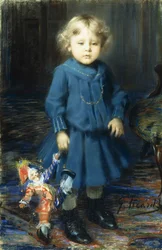 Portrait of a Child, with a Doll