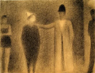 Clown and Three Figures (Study)