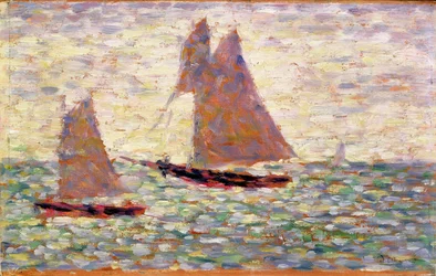 Two Sailboats at Grandcamp, c. 1885
