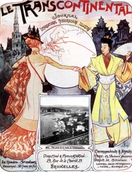 Front Page of Newspaper Le Transcontinental as a Symbol for the Rail Link Between East and West Thanks to the Trans-Siberian
