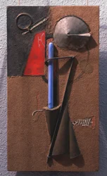 Colored Construction of Materials, Number 7 (Still Life)