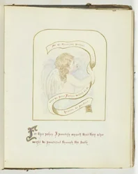 Untitled [cherub with religious text]