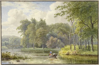 Landscape with Figures in a Rowboat