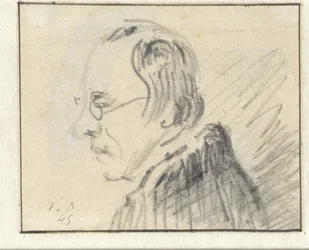 Profile of a Man with Glasses, Facing Left