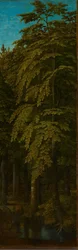 Outer Right Wing of a Triptych with a View in a Forest