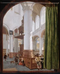 Interior of the Old Church in Delft
