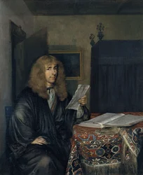 Portrait of a Man Reading a Document