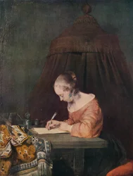 Woman Writing a Letter, c1655, 1938