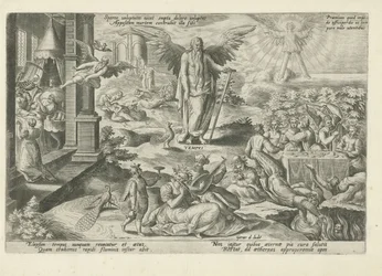 Father Time Among Indolent People (title on object: Shun Pleasures, Pleasure Bought with Pain is Harmful) (series title: Moralizing Allegories on Time)