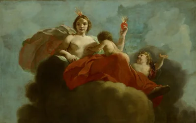 Caritas: Allegorical representation of the care of people with leprosy and people with intellectual disabilities