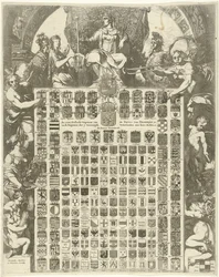 Coat of Arms of Prince William III in an Allegorical Frame
