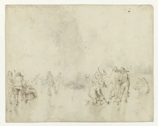 Ice Scene with Golf Players