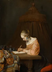 Woman Writing a Letter, c.1655