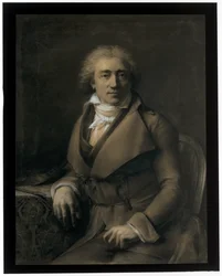 Self Portrait Seated at a Table, Turned to the Right