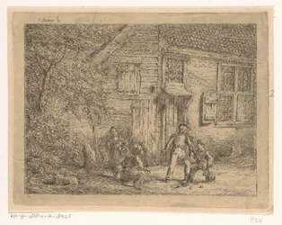 Children Playing Marbles