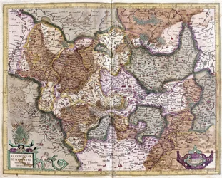 Braunschweig and Magdeburg, Germany (engraving)