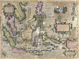 Eastern India with Borneo and Philippine (engraving)