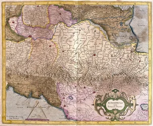 Romagna with Parma, Italy (engraving)
