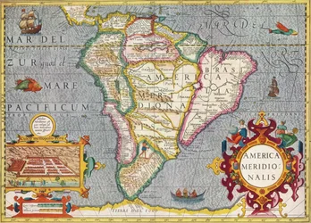 South America America Meridionalis: from the Atlas of Gerardus Mercator
