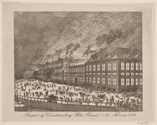 View of the Fire at Christiansborg Palace on February 26, 1794